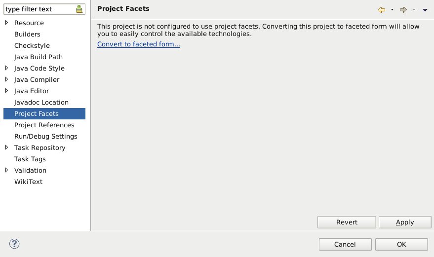 Project Facets Properties
